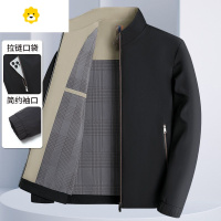 FISH BASKET中年夹克衫男士行政夹克薄款装中老年爸爸装加绒加厚装外套