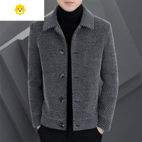 FISH BASKET高端毛呢外套男士新款韩版翻领加厚衣服装休闲夹克男装褂子