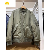 FISH BASKET俨野季男女款军旅式立领飞行员夹克夹棉棒球服外套470060
