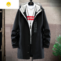 FISH BASKET中长款风衣外套男士款大码男装夹克宽松加肥加大胖子棉服大衣