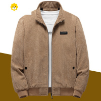 FISH BASKET灯芯绒外套男宽松加厚羊羔绒条绒休闲复古立领夹克男工装休闲