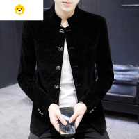 FISH BASKET外套男士加绒加厚季韩版中山装青年潮流帅气立领西装唐装夹克