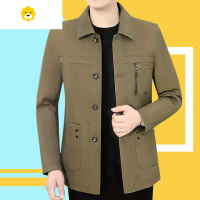 FISH BASKET啄木乌季中老年男士夹克衫宽松休闲款中年翻领外套爸爸装