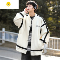 FISH BASKETMTVO迈特优黑色棒球服男外套2024新款青少年美式潮牌休闲夹克