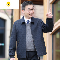 FISH BASKET爸爸外套款中老年男士商务夹克老年人衣服爷爷上衣装60岁