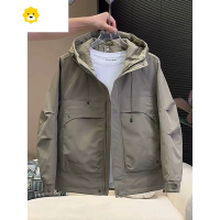 FISH BASKET季新款男士衣夹棉夹克棉服2024加厚防风工装连帽二棉外套