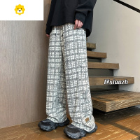 FISH BASKET美式复古灯芯绒裤子男季潮牌设计感双褶钉标宽松直筒休闲长裤