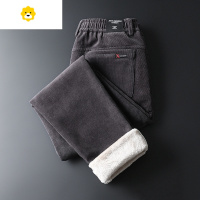 FISH BASKET灯芯绒休闲裤子男士羊羔绒加绒加厚男裤款爸爸商务直筒长裤子