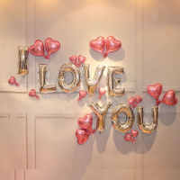 婚房装饰铝膜气球浪漫婚礼场景布置婚庆结婚用品新房装饰字母气球