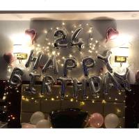 生日布置气球套餐成人生日趴聚会气球装饰 儿童生日装饰字母气球