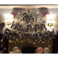 生日布置气球套餐成人生日趴聚会气球装饰 儿童生日装饰字母气球