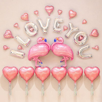 新婚庆装饰场景布置结婚礼用品大全网红婚房布置爱心数字铝膜气球