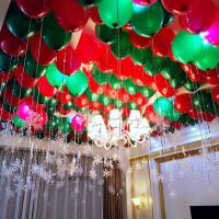 圣诞节布置气球开业店庆活动装饰成人生日布置雪花片吊坠气球装饰