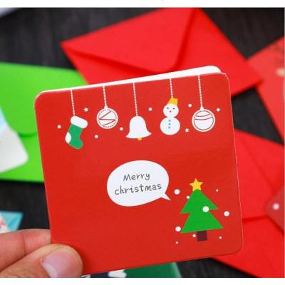 锦丰24张韩国新款贺卡带信封 圣诞节可爱迷你小卡片