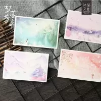 盒装夜光明信片 梦落芳华 古风唯美中国风摄影手绘祝福贺卡片礼物