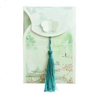 盒装古诗词明信片唯美中国古风文艺圣诞元旦小清新夜光学生贺卡片