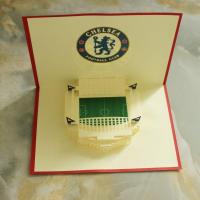 3d立体手工纸雕利物浦足球场贺卡世界杯纪念生日礼物明信片定制