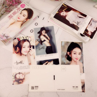 包邮明星偶像贺卡赵丽颖分享套装 30张明信片30张小书签120张贴纸