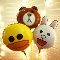 卡通气球批发氦气球铝膜可妮兔爱儿童生日多款免邮飘空地推摆摊