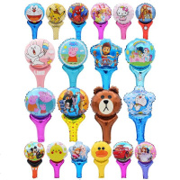 儿童卡通气球铝膜手持棒圣诞节玩具微商地推小礼品批發多款免邮