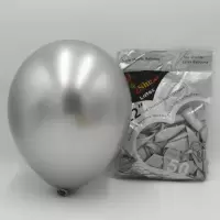 12寸3.5克国产闪亮金属色乳胶气球加厚珠光金属质感50只装