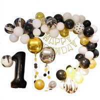 男生生日气球拱布置 浪漫男票18岁成人男朋友生日轰趴气球装饰