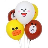 12寸加厚大号布朗熊可妮兔儿童卡通气球地推小礼品批發免邮100个