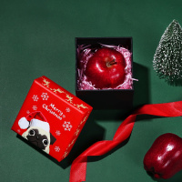 平安夜苹果礼品盒正方形小号包装盒子礼物盒套装圣诞节礼盒批发