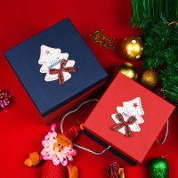 圣诞节礼品盒子正方形大号圣诞礼物包装盒苹果盒圣诞礼盒