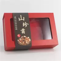 名贵折叠礼盒药材包装盒干货海味礼品盒松茸灵芝红菇山珍菌纸盒
