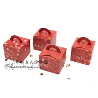 4个 韩国复古璀璨圣诞节苹果盒 平安果礼物礼品盒 烘焙包装糖果盒