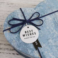 心形礼品盒装星星爱心盒子蓝色大理石精美包装盒生日礼盒礼物盒