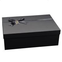 圣诞节礼品盒 大号礼物包装盒子超大生日送礼盒 黑色蝴蝶结盒子