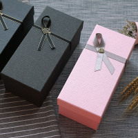 新年保温杯礼品盒 ins风商务长方形礼品盒 黑色粉色蓝色包装盒