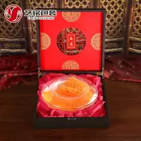 新款燕窝礼盒包装盒高档镂空雕花燕窝红色木盒礼品盒配皮袋批发