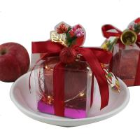 现货圣诞苹果包装盒礼品平安果礼盒透明手工串珠苹果盒10个