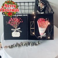 圣诞节礼盒口红礼品盒海绵高档结婚生日干花满天星包装盒伴手