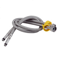 水龙头进水管高压水管不锈钢丝角阀软管冷热水软管龙头进水尖头管