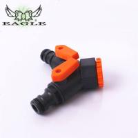 灌溉快速接头塑料三通水管快接快速园林接头塑料分叉一分二水龙头