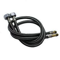 冷热卫生间不锈钢编织进水软管水管浴缸水龙头4分尖头管给水软管