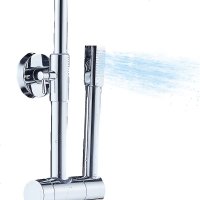 包邮全铜方头一字手持冷热单花洒卫浴套装淋雨淋浴简装洗澡器喷头