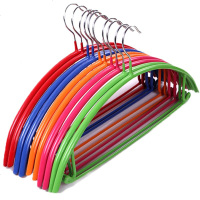 内芯金属衣架衣撑家用挂钩塑料浸塑胶衣撑半圆干湿衣架子裤架