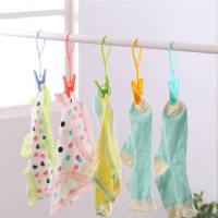 24个装晾衣夹防风夹带绳多功能小夹子夹衣服袜子衣架内衣裤晒衣夹