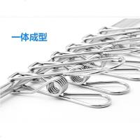 不锈钢夹子防风夹 实心晾衣夹线夹 窗帘夹袜子小号衣架夹固定夹