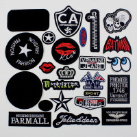 时尚布贴牛仔裤衣服羽绒装饰洞贴布儿童小号刺绣百搭补丁贴花徽章