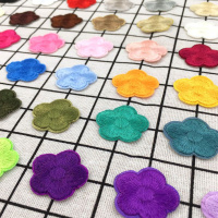 刺绣小梅花布贴补丁贴布床单台布衣服装饰修补小烟洞贴花烫熨贴布