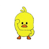 时尚卡通小黄鸭布贴羽绒服破洞装饰补丁贴diy装饰毛巾绣兔子贴布