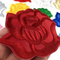 玫瑰花朵布贴补丁贴桌布窗帘绣花贴衣服装饰修补洞刺绣贴布10片装