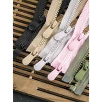 羽绒服拉链8号树脂双开尾双头长款棉衣外套服装长款拉锁衣服配件