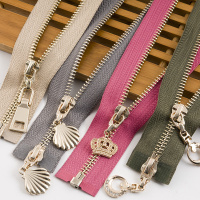 衣服长拉链配件双头双开5号金属衣服外套皮裙拉链条金齿铜铁拉锁